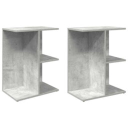 Berkfield Bedside Tables 2 Pcs Concrete Grey 46.5X29X61 Cm Engineered Wood - thumbnail 2