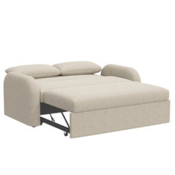 Noma 2-Seater Boucle Sofa Bed - Modern Pull-Out Bed With Cushions For Living Room / Guest Room - Bed: 149Cm (W) 190Cm (L) - Beige - thumbnail 8
