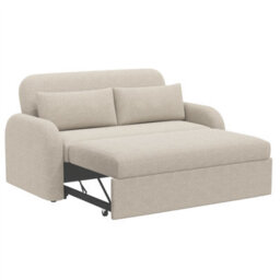 Noma 2-Seater Boucle Sofa Bed - Modern Pull-Out Bed With Cushions For Living Room / Guest Room - Bed: 149Cm (W) 190Cm (L) - Beige - thumbnail 7