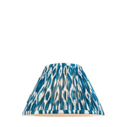 Loops 30Cm Handcrafted Marlin Blue Tapered Lamp Shade With Pleated Design