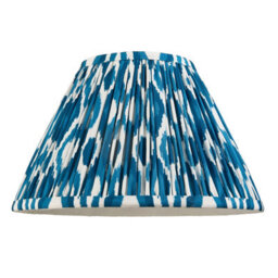 Loops 30Cm Handcrafted Marlin Blue Tapered Lamp Shade With Pleated Design - thumbnail 5