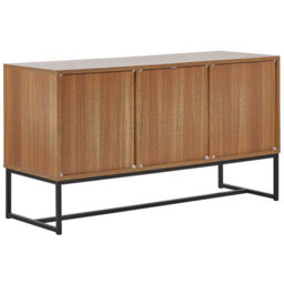 Wyld And Coco Novahome Sideboard 3 Doors 62 X 112 Cm - White And Light Wood Matt Finish - thumbnail 6