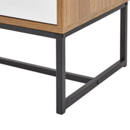 Wyld And Coco Novahome Sideboard 3 Doors 62 X 112 Cm - White And Light Wood Matt Finish - thumbnail 8