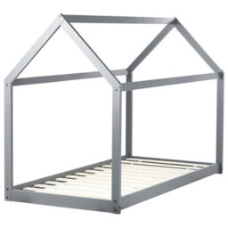 Beliani Kids Bed House Pine Wood Tosse 90 X 200 Cm (Eu Single) Grey - thumbnail 4