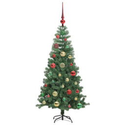 Vidaxl Christmas Tree With 150 Leds With Stand Green 120 Cm Pvc - thumbnail 6