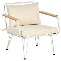 Wyld And Coco Luxegarden 4-Seater Garden Sofa Set Beige Cushioned Steel Frame, Includes Coffee Table And Removable Covers - thumbnail 8