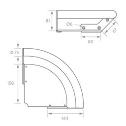Invisible Creations -  Multifunctional Elegance Corner Shelf With Grab Rail - thumbnail 5