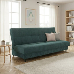 Enduro Xiv Modern Sofa Bed With Click Clack Sleeping Function Built In Bedding Storage And Comfortable Sleeping Area Turquoise - thumbnail 3