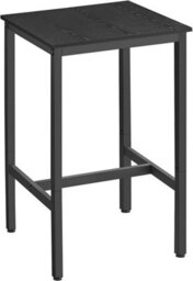 LEDREM Breakfast Bar, Square Tall Bar Table, Heavy-Duty Steel Frame, 60 X 60 X 92 Cm,ebony Black And Black - thumbnail 6