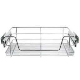 MonsterShop Kukoo 4 X Kitchen Pull Out Soft Close Baskets, 600mm Wide Cabinet, Slide Out Wire Storage Drawers - thumbnail 1