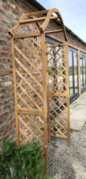 Ruddings Wood Wooden Garden Arch Pergola Plant Trellises Rose Archway - thumbnail 2