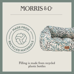 Rosewood Morris & Co Willow Boughs Print Square Box Dog & Cat Bed - thumbnail 6
