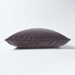 Homescapes Set Of 2 Dark Grey Velvet Cushion Covers, 40 X 40 Cm - thumbnail 2