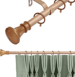 Lister Cartwright 19 mm Extendable Metal Curtain Pole Rods - Bronze (Bell Finials, 70-120 Cm) - thumbnail 1