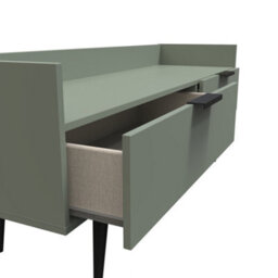 Fuji 2 Drawer Media Console Unit In Reed Green (Ready Assembled) - thumbnail 5