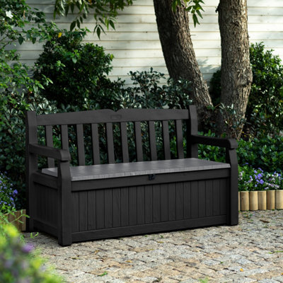 Keter Eden Grey Plastic Storage Bench (W) 140Cm X (D) 60Cm - image 1