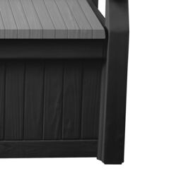 Keter Eden Grey Plastic Storage Bench (W) 140Cm X (D) 60Cm - thumbnail 5