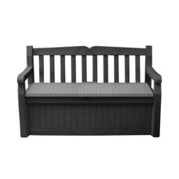 Keter Eden Grey Plastic Storage Bench (W) 140Cm X (D) 60Cm - thumbnail 2