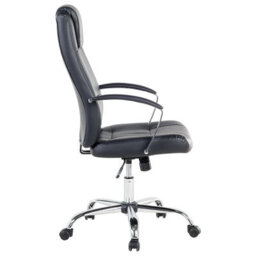 Wyld and Coco Adjustable Faux Leather Office Chair - Black, Tilt And 360 Swivel, Ergonomic Support - thumbnail 5