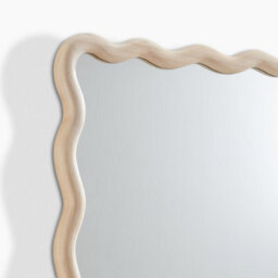 Furniturebox Uk Damaris Wood Full Length 150X50Cm Wavy Rectangle Wall Mirror - thumbnail 7