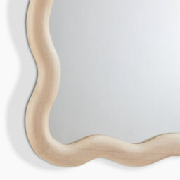 Furniturebox Uk Damaris Wood Full Length 150X50Cm Wavy Rectangle Wall Mirror - thumbnail 6