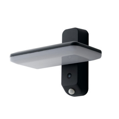 Luminosa Lighting Luminosa Argo Outdoor Pir Sensor Integrated Led Wall Light, Anthracite, Ip54, 4000K