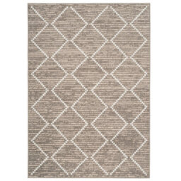 Loomed Neutral Beige Diamond Trellis Living Room Rug 120X170Cm - thumbnail 5