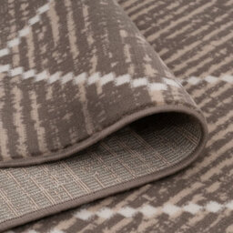 Loomed Neutral Beige Diamond Trellis Living Room Rug 120X170Cm - thumbnail 3