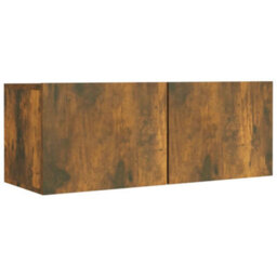 Berkfield Classic 4 Piece Tv Cabinet Set Smoked Oak Engineered Wood - thumbnail 7