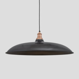 Industville Brooklyn Giant Bowl Pendant, 24 Inch, Pewter, Copper Holder - thumbnail 1