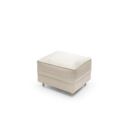Abakus Direct Chicago Velvet Footstool In Cream - thumbnail 3