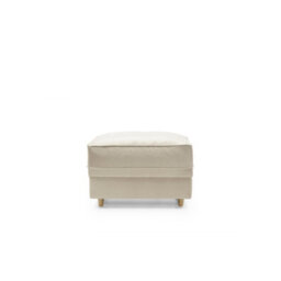 Abakus Direct Chicago Velvet Footstool In Cream