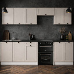 Impact Furniture Kitchen Wall Unit Cabinet Beige Cashmere 800mm Cupboard Shaker 2 Door Junona - thumbnail 2