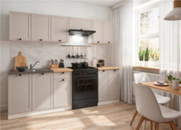 Impact Furniture Kitchen Wall Unit Cabinet Beige Cashmere 800mm Cupboard Shaker 2 Door Junona - thumbnail 7