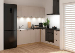 Impact Furniture Kitchen Wall Unit Cabinet Beige Cashmere 800mm Cupboard Shaker 2 Door Junona - thumbnail 8