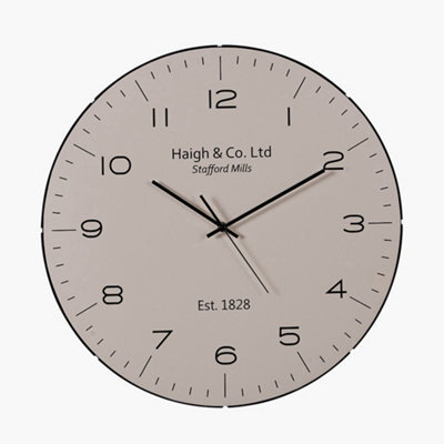 Pacific Lifestyle Cream And Black Dome Glass Wall Clock - image 1