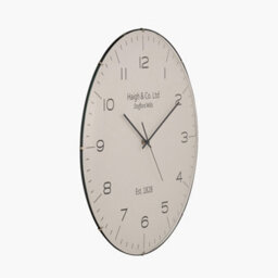 Pacific Lifestyle Cream And Black Dome Glass Wall Clock - thumbnail 2