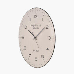 Pacific Lifestyle Cream And Black Dome Glass Wall Clock - thumbnail 3