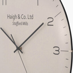 Pacific Lifestyle Cream And Black Dome Glass Wall Clock - thumbnail 5