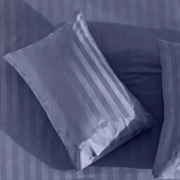 Ameha Washed Blue Striped Microfibre Bedding Set Double, Reversible & Breathable Duvet Cover, Fitted Sheet & Pillowcases - thumbnail 5