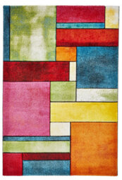 Geometric Multi Rug, Stain-Resistant Rug, Modern Multi Rug For Bedroom, Living Room, & Dining Room-80Cm X 150Cm - thumbnail 1