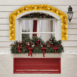Berkfield Sleek Christmas Garland With Led Lights 10 M Gold