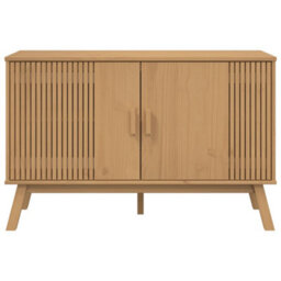 Berkfield Sideboard Olden Brown 114X43X73.5 Cm Solid Wood Pine - thumbnail 8