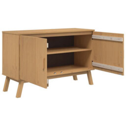 Berkfield Sideboard Olden Brown 114X43X73.5 Cm Solid Wood Pine - thumbnail 7