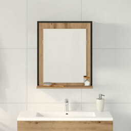 Walplus Bathroom Mirror Artisan Oak 50 X 12 X 60 Cm Engineered Wood - thumbnail 4