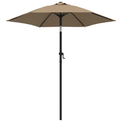 Berkfield Parasol Taupe 200X211 Cm Aluminium - image 1