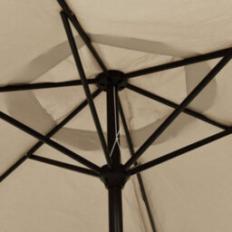 Berkfield Parasol Taupe 200X211 Cm Aluminium - thumbnail 4