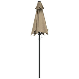 Berkfield Parasol Taupe 200X211 Cm Aluminium - thumbnail 3