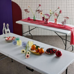 Sweeek - Pair Of Foldable Plastic Reception Tables White 180X69.5X73.5 Cm - 2 Fiesta Tables - thumbnail 5