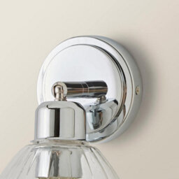 Valuelights Cheltenham Chrome Adjustable Wall Spotlight With Ribbed Shade And Bulb - thumbnail 5